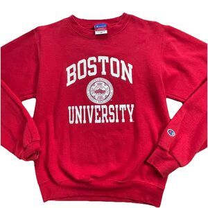Boston University Sweatshirt Womens Red Extra Small NCAA College